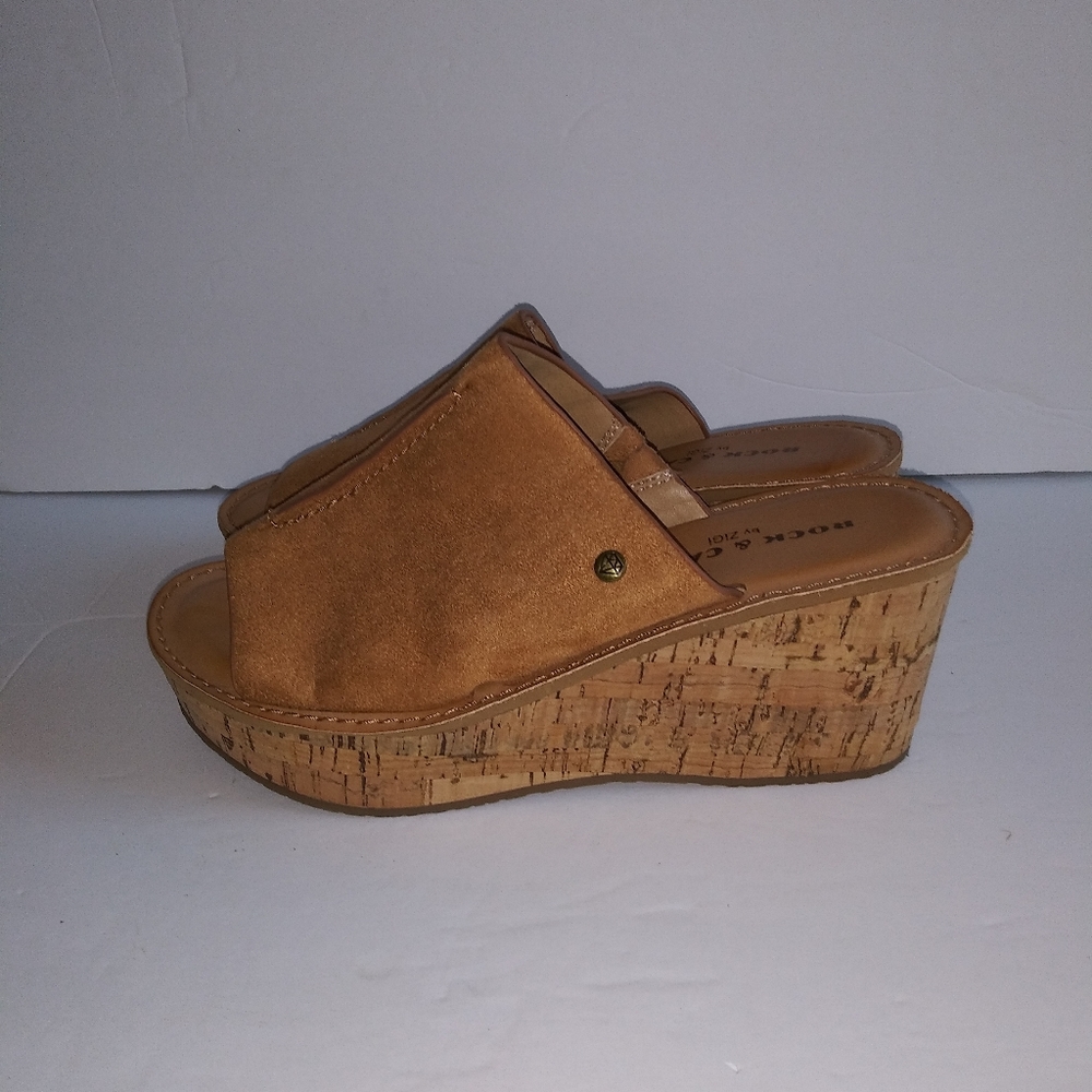 Rock & Candy Cork Wedge Sandals 6 - Picture 3 of 5